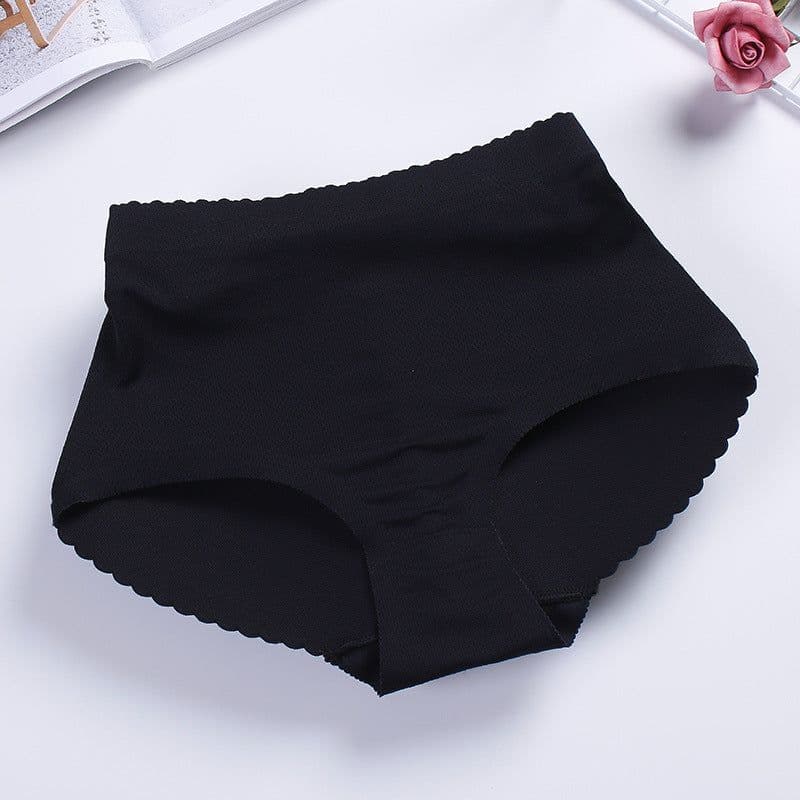image-Women's Padded Hip Enhancer Panties - Seamless Black