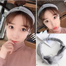 image-Korean spring and summer cross elastic headband chiffon silk headband ladies headband hair accessories sports face wash headwear wholesale
