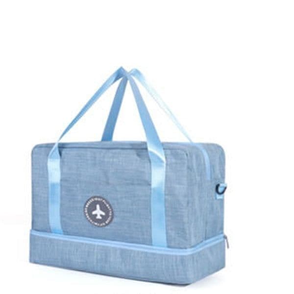 image-Dry And Wet Separation Travel Bag Tourism Fitness Storage Pouch Women's Clothes Shoes Daily Necessities Duffle Package Supplies