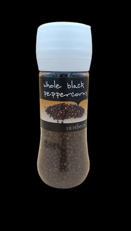 image-Lichfields Sea Salt Food Grinder 1 x 385g and Whole Black Peppercorns 1 x 200g
