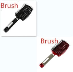 image-Bristle Hair Brush - Detangler Massage Comb
