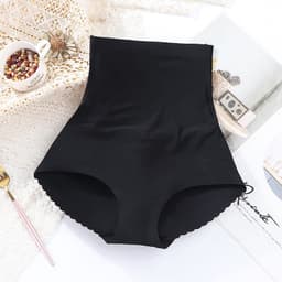 image-Women's Padded Butt Lift Panties - Black Seamless Shaper
