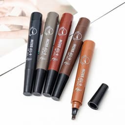 image-Cross-border hot selling four-head forked liquid eyebrow pencil Korean version four-claw waterproof and anti-Han long-lasting not easy to smudge lazy eyebrow pencil