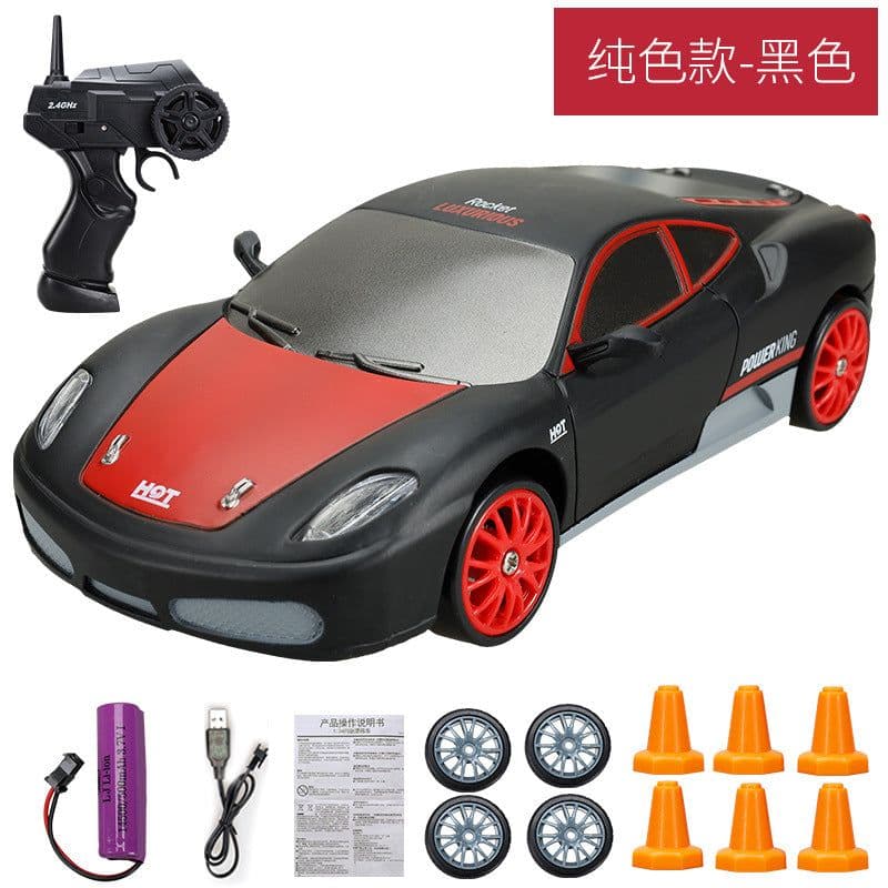 image-Huangbo RC Drift Car 2.4G 1:24 Green Graffiti