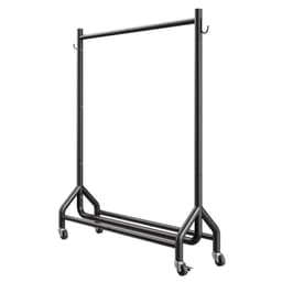 image-VEVOR Clothes Rack, Rolling Clothing Garment Rack with Hanging Rod and Side Hooks, 198 lbs Load Capacity, Heavy Duty Carbon Steel Clothing Racks with Wheels, Ideal for Bedroom, Laundry, Living Room