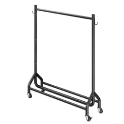 image-VEVOR Clothes Rack, Rolling Clothing Garment Rack with Hanging Rod and Side Hooks, 198 lbs Load Capacity, Heavy Duty Carbon Steel Clothing Racks with Wheels, Ideal for Bedroom, Laundry, Living Room