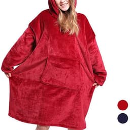 image-TV new huggle hood lazy pullover fleece hooded TV blanket outdoor cold warm clothing