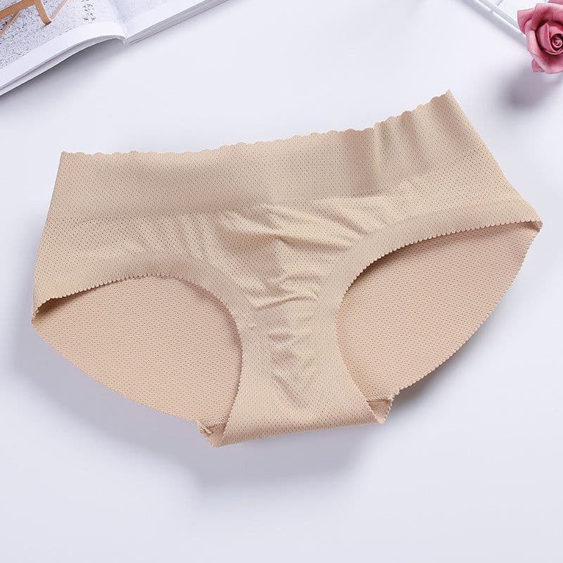 image-Women's Padded Hip Enhancer Panties - Seamless Black