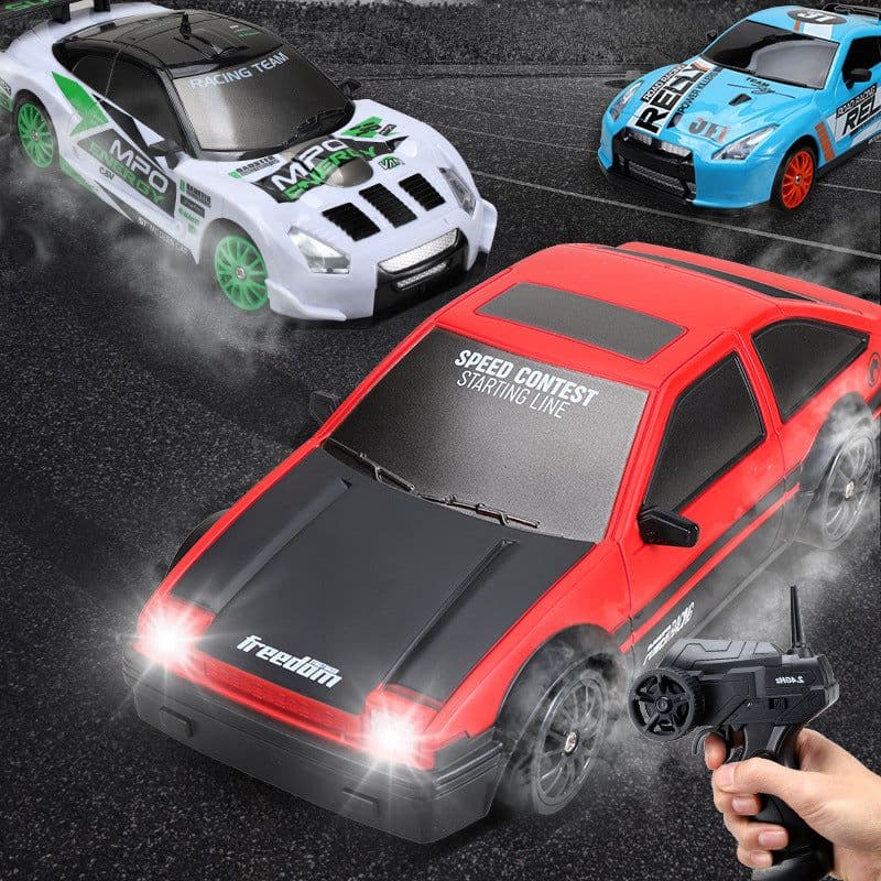image-Huangbo RC Drift Car 2.4G 1:24 Green Graffiti