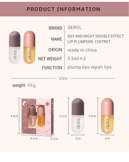 image-DEROL Ginger Mint Lip Plumper Set - Moisturizing