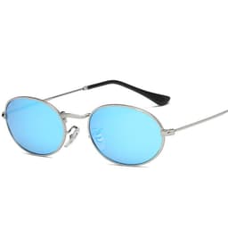 image-Fashion Women Sunglasses Famous Oval Sun Glasses Luxury Brand Metal Round Frames Black Small Cheap Eyewear