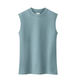 image-Half turtleneck sleeveless vest for women white slim fit bottoming shirt top summer suspender wear inside