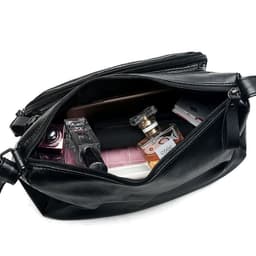 image-Women's Shoulder Bag - Black PU Leather Summer