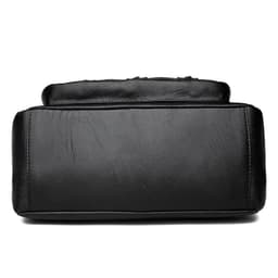 image-Women's Shoulder Bag - Black PU Leather Summer