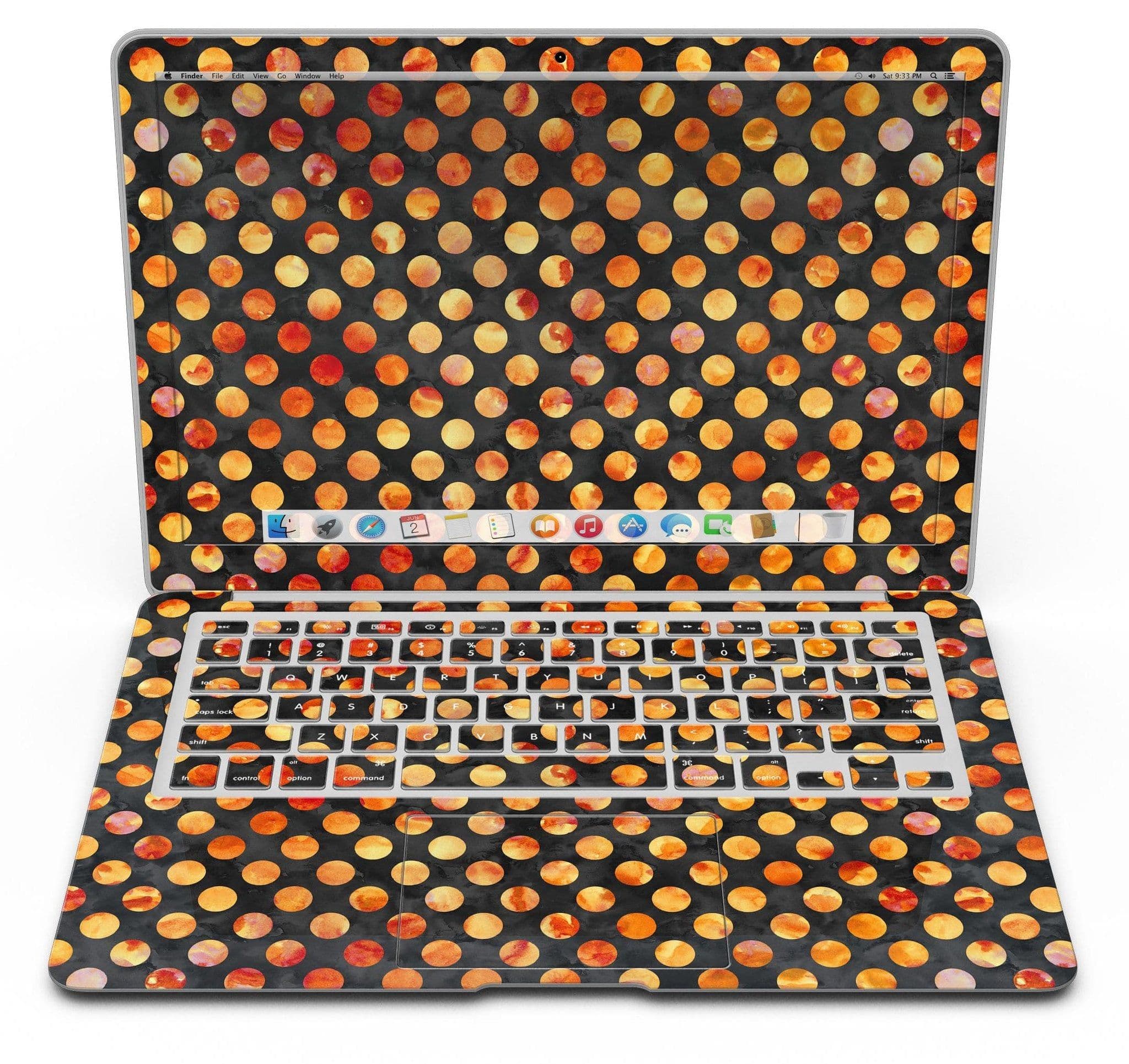 image-Halloween Watercolor Dots - MacBook Air Skin Kit