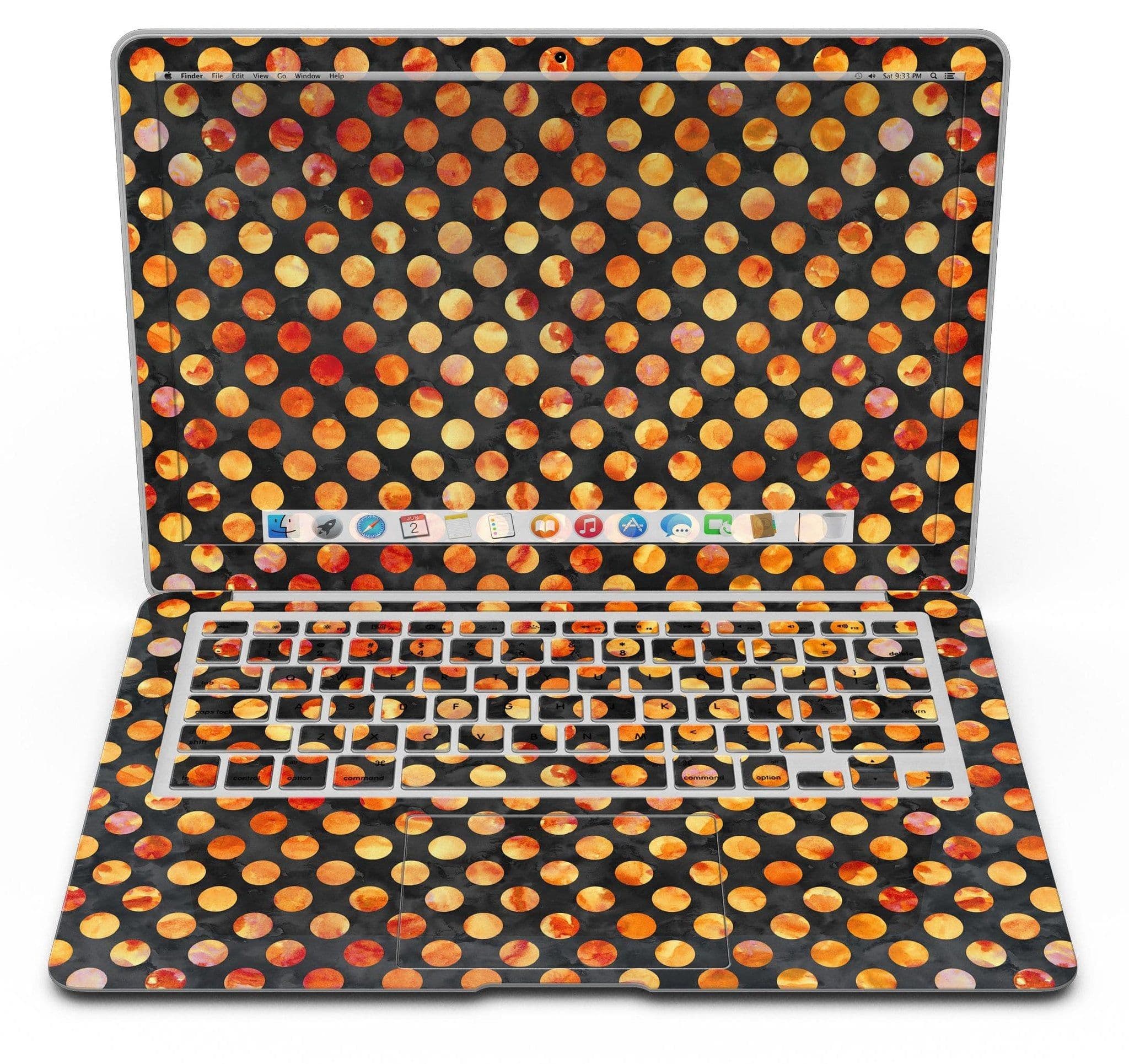 image-Halloween Watercolor Dots - MacBook Air Skin Kit