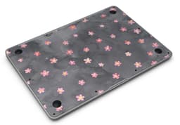 image-Cute Watercolor Flowers over Black - MacBook Air Skin Kit