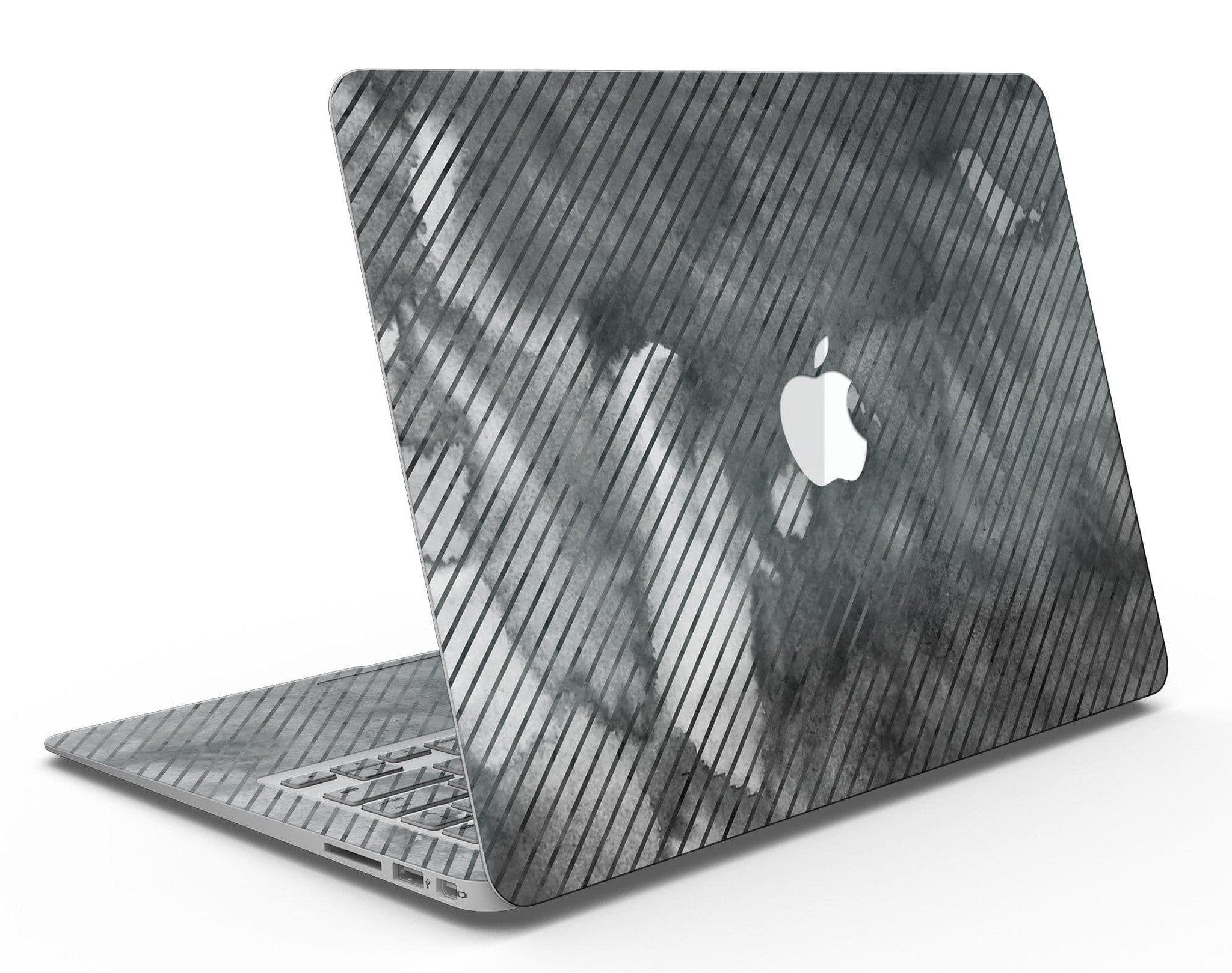 image-Gray Watercolor Stripes - MacBook Air Skin Kit