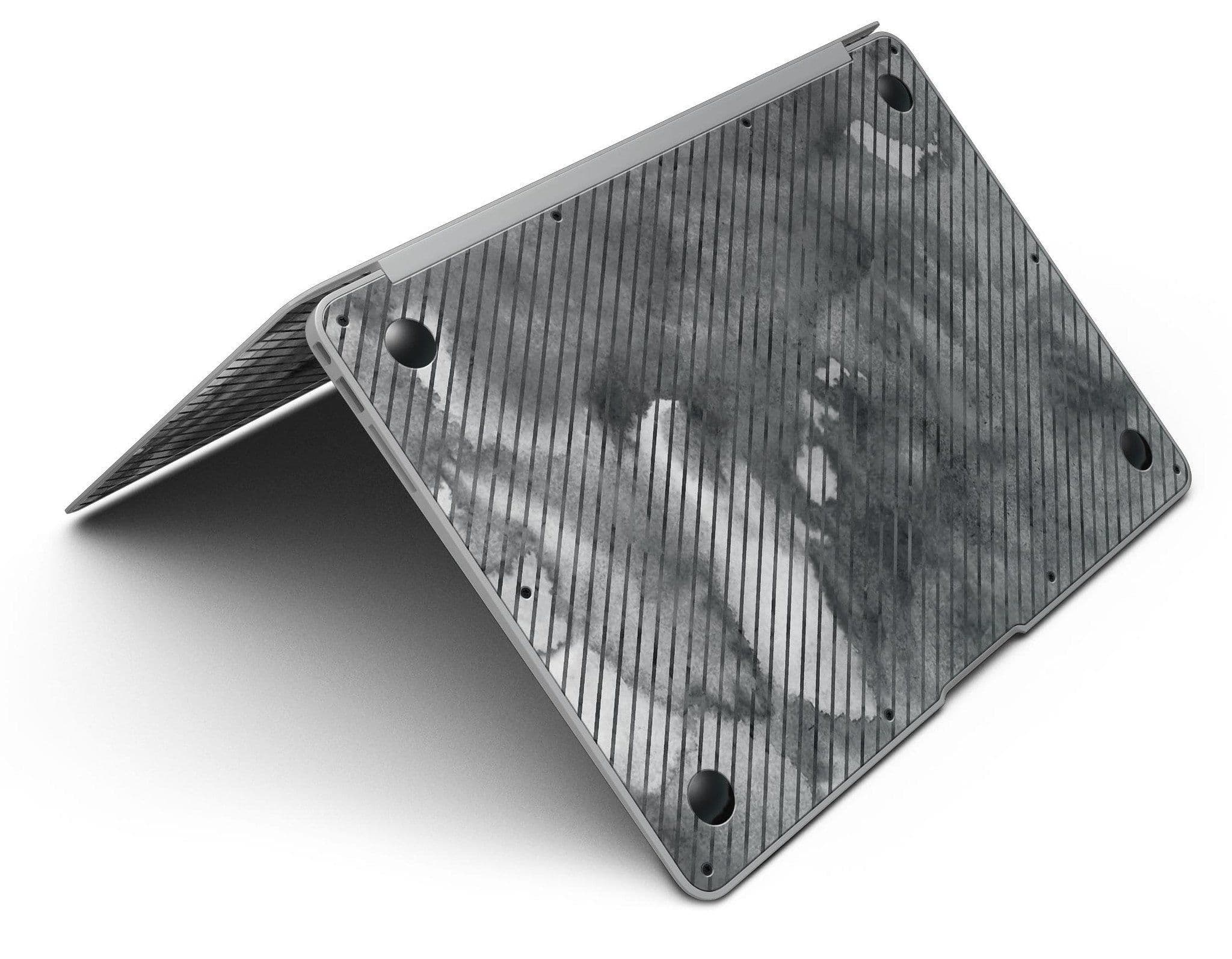 image-Gray Watercolor Stripes - MacBook Air Skin Kit