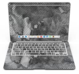 image-Gray Watercolor Stripes - MacBook Air Skin Kit