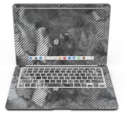 image-Gray Watercolor Stripes - MacBook Air Skin Kit