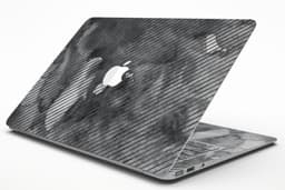 image-Gray Watercolor Stripes - MacBook Air Skin Kit