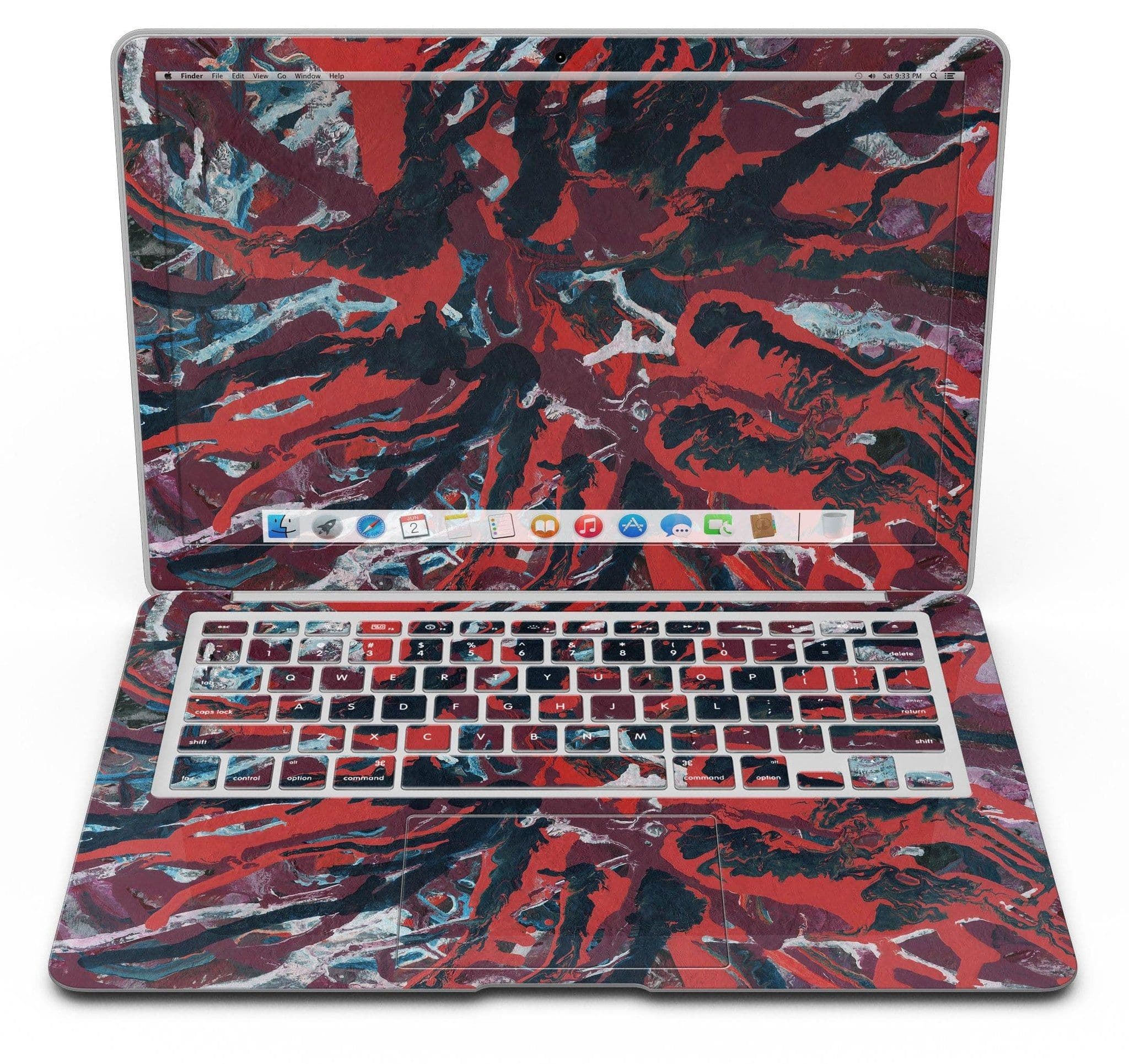 image-Abstract Wet Paint Red v95 - MacBook Air Skin Kit