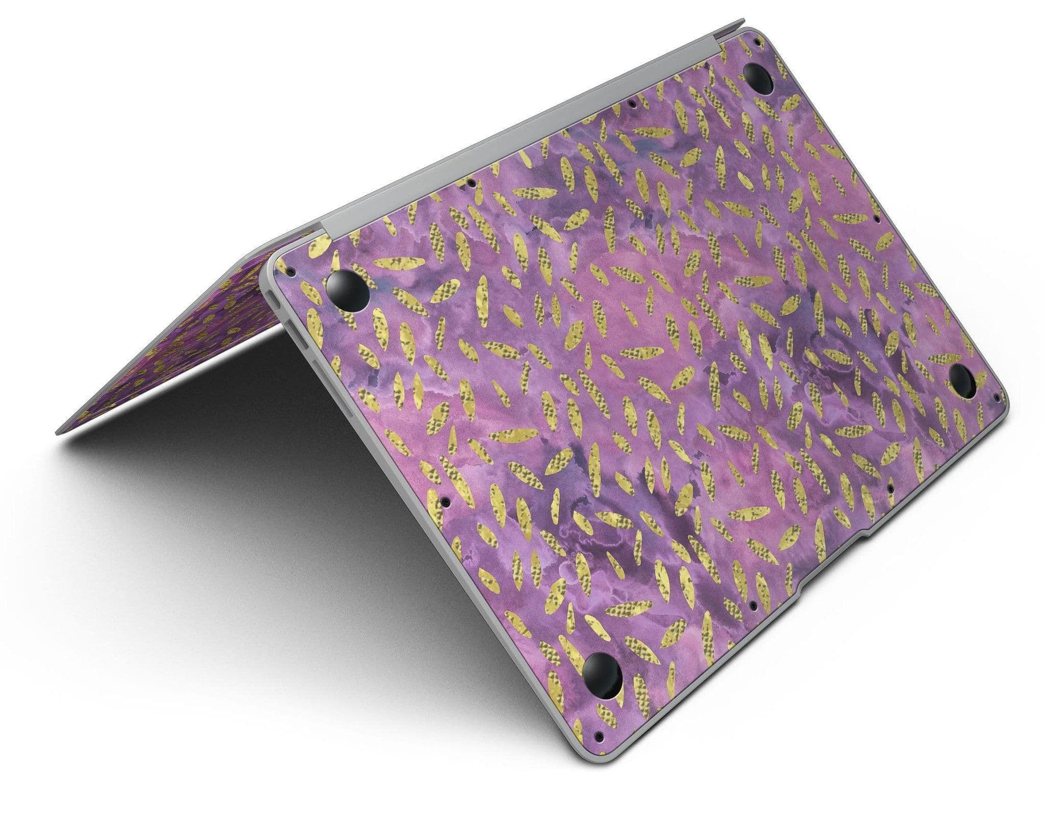 image-Daisy Pedals Over Purple Cloud Mix - MacBook Air Skin Kit