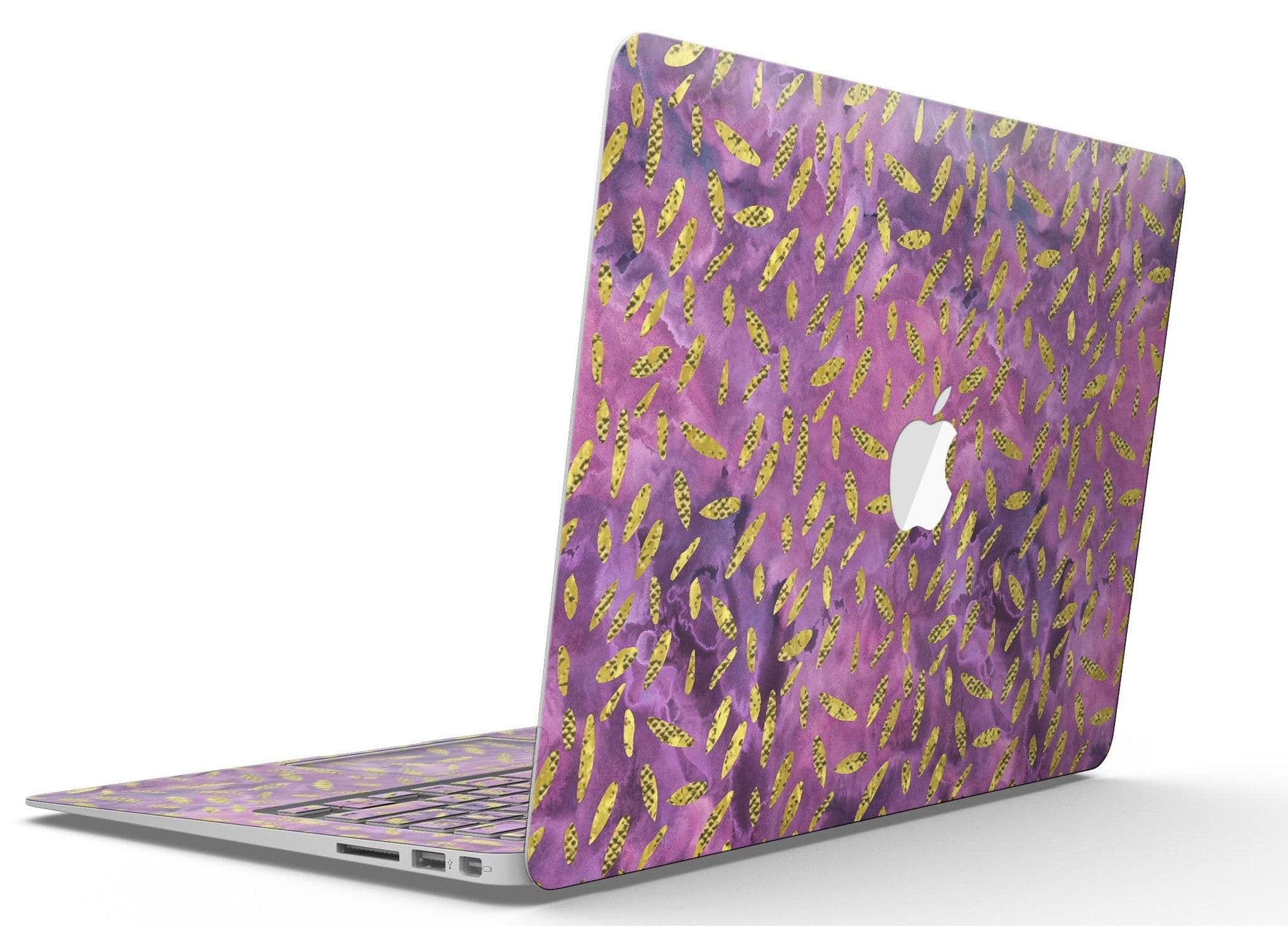 image-Daisy Pedals Over Purple Cloud Mix - MacBook Air Skin Kit