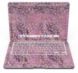 image-Daisy Pedals Over Purple Cloud Mix - MacBook Air Skin Kit