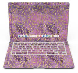 image-Daisy Pedals Over Purple Cloud Mix - MacBook Air Skin Kit