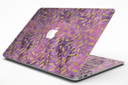 image-Daisy Pedals Over Purple Cloud Mix - MacBook Air Skin Kit