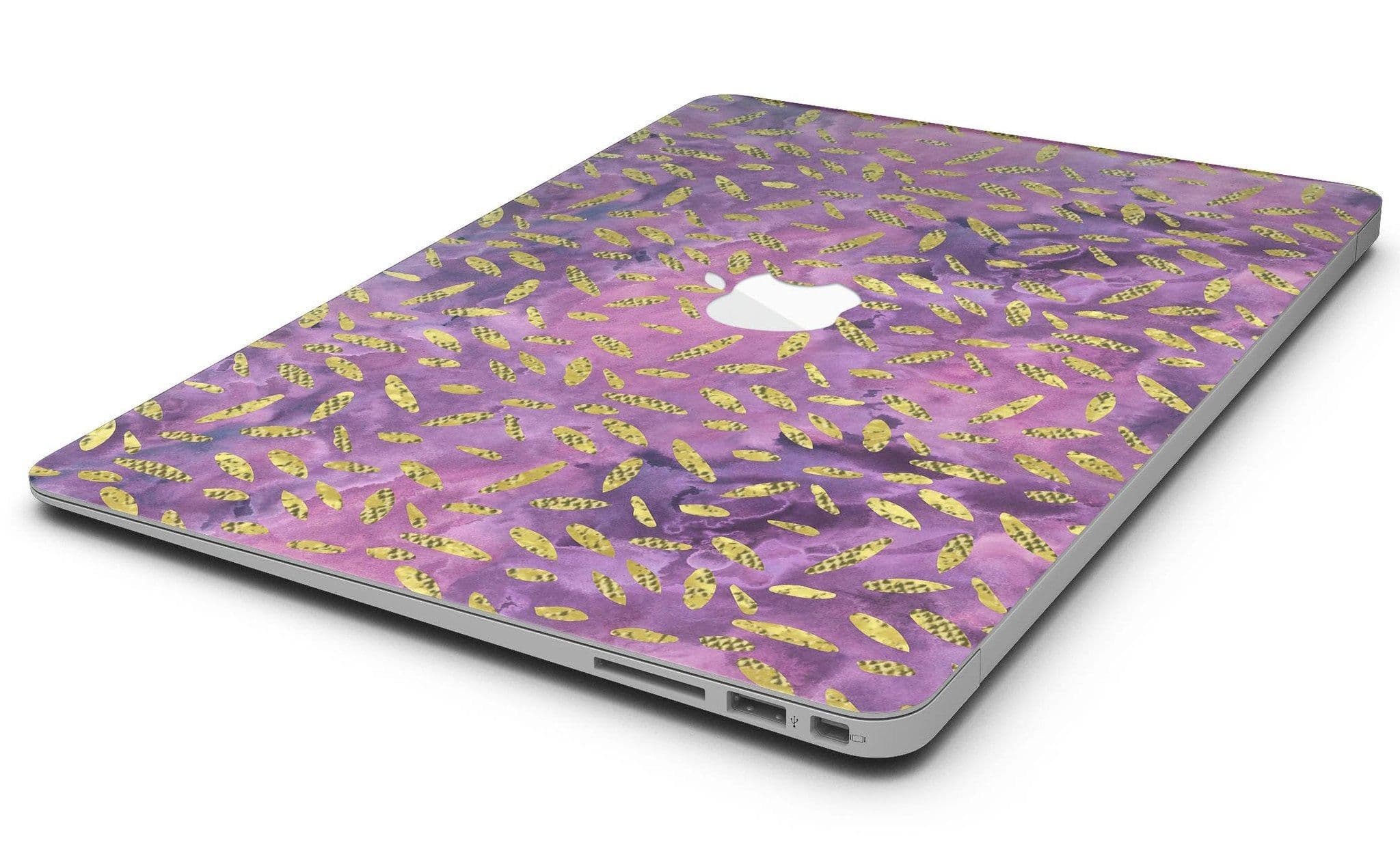 image-Daisy Pedals Over Purple Cloud Mix - MacBook Air Skin Kit