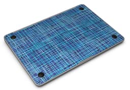 image-Blue Watercolor Cross Hatch - MacBook Air Skin Kit