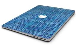 image-Blue Watercolor Cross Hatch - MacBook Air Skin Kit