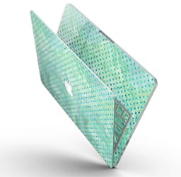 image-Green and Blue Watercolor Polka Dot Pattern - MacBook Pro with Retina