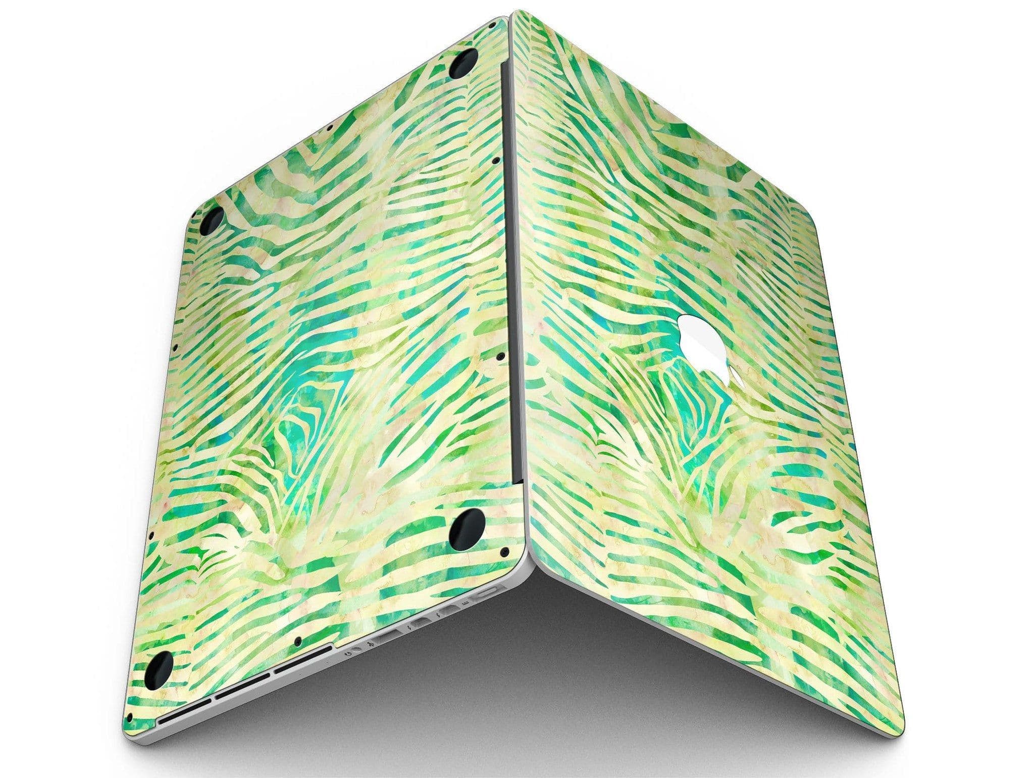 image-Green Watercolor Zebra Pattern - MacBook Pro with Retina Display