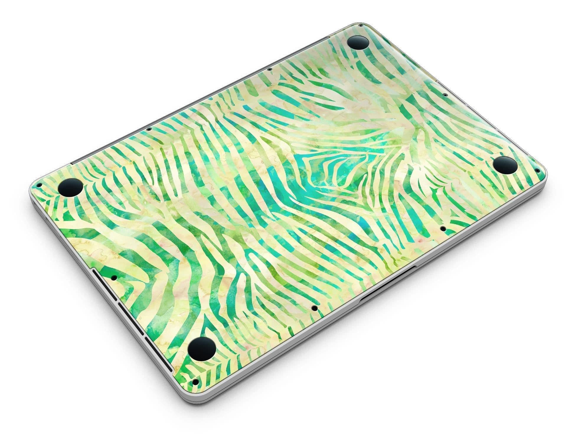 image-Green Watercolor Zebra Pattern - MacBook Pro with Retina Display