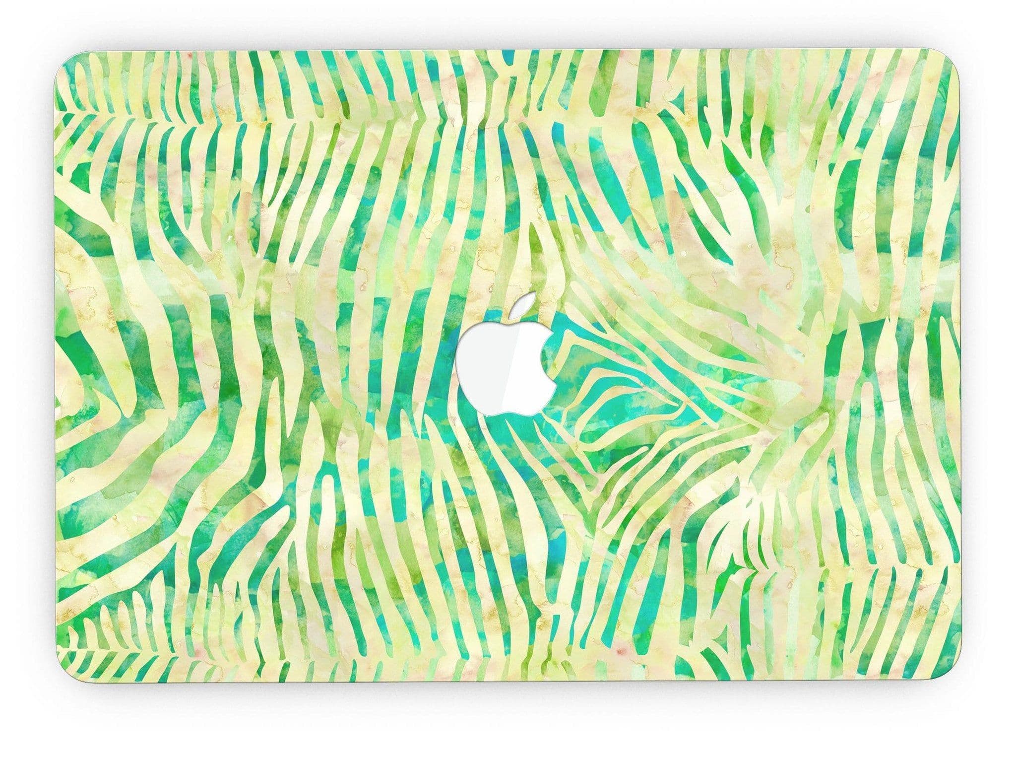 image-Green Watercolor Zebra Pattern - MacBook Pro with Retina Display