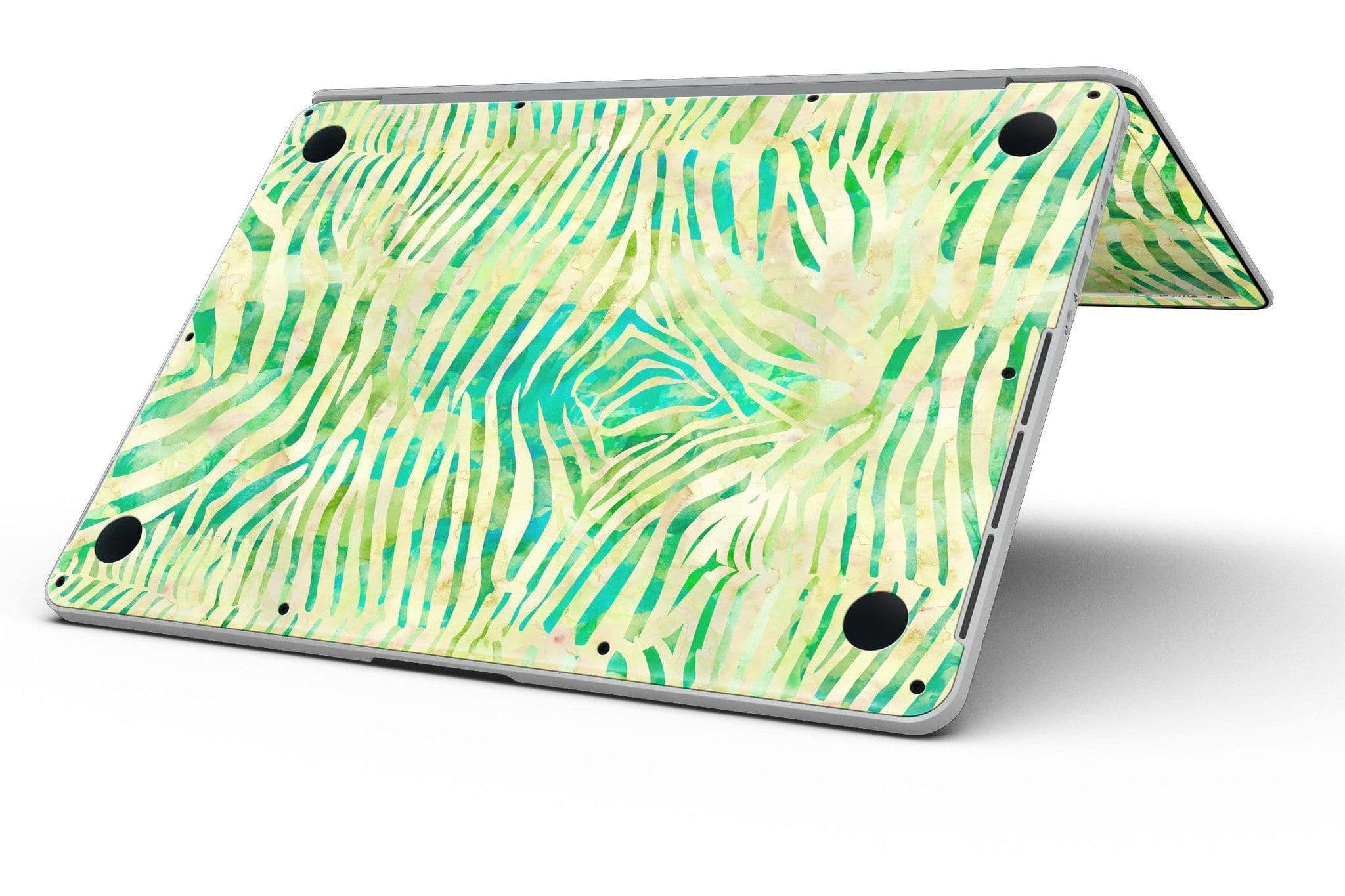 image-Green Watercolor Zebra Pattern - MacBook Pro with Retina Display