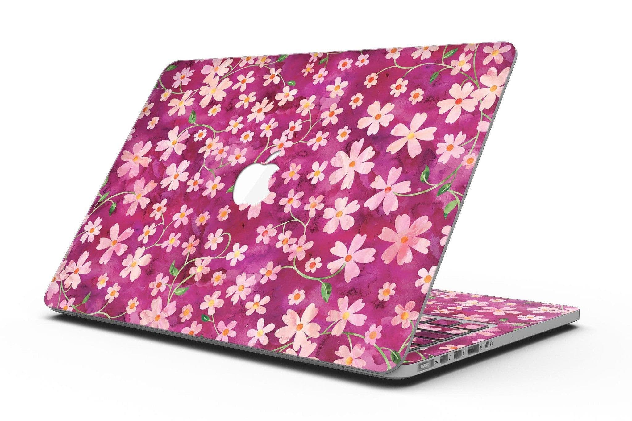 image-Flowers with Stems over Wine Watercolor - MacBook Pro with Retina