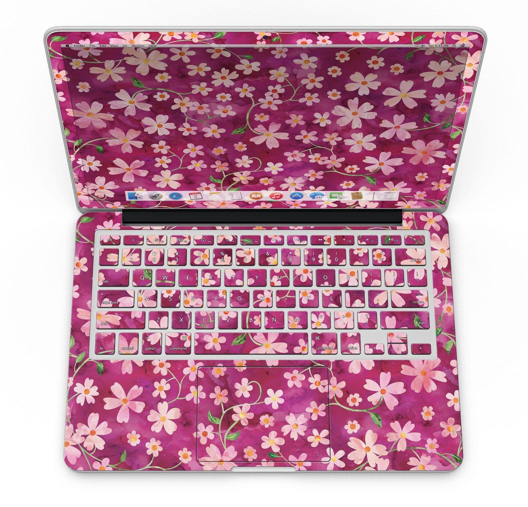 image-Flowers with Stems over Wine Watercolor - MacBook Pro with Retina