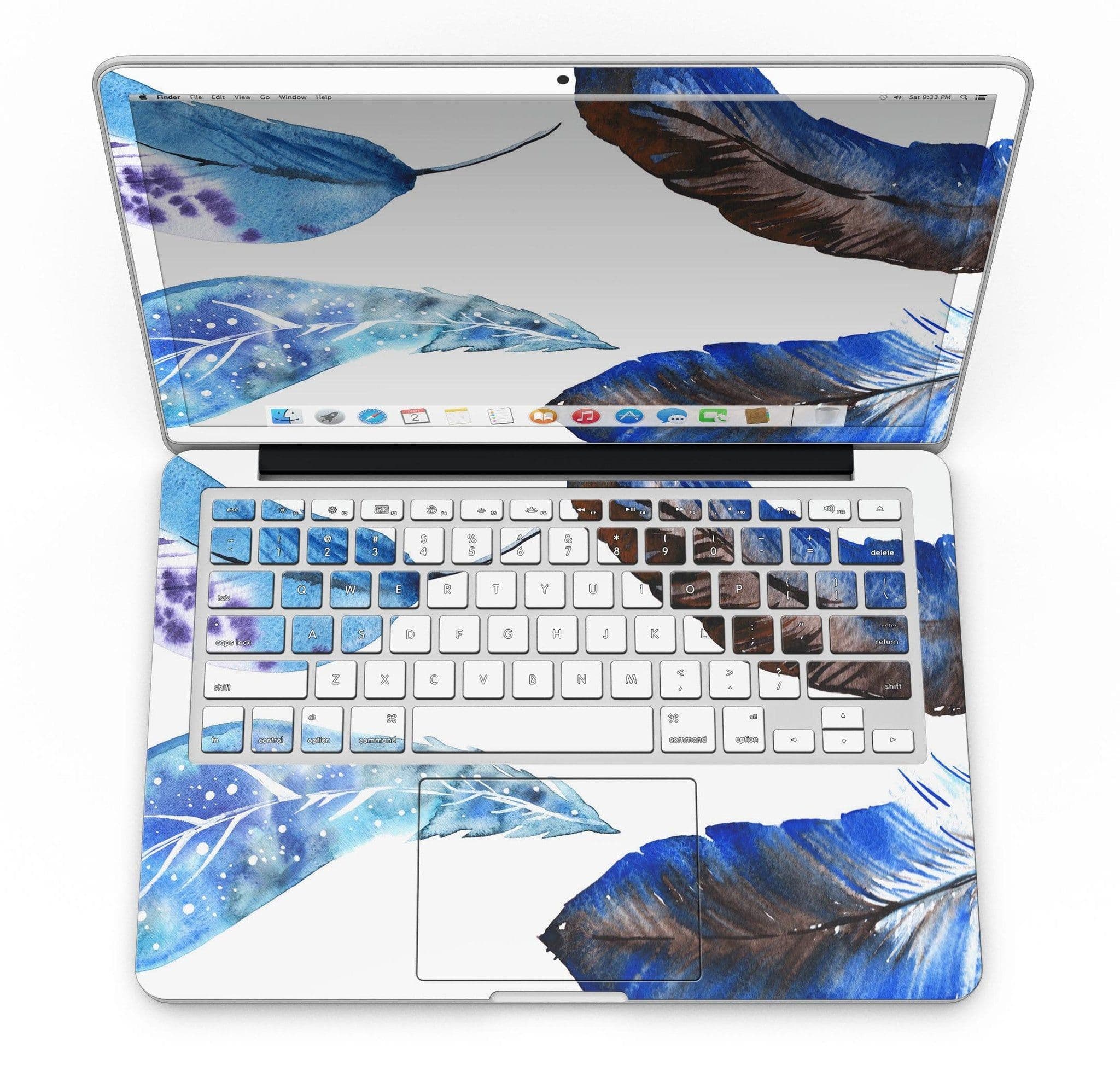 image-Azul Watercolor Feathers - MacBook Pro with Retina Display