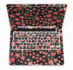 image-Flowers with Stems over Black Watercolor - MacBook Pro with Retina