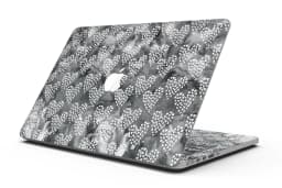 image-Black and White Watercolor Hearts - MacBook Pro with Retina Display