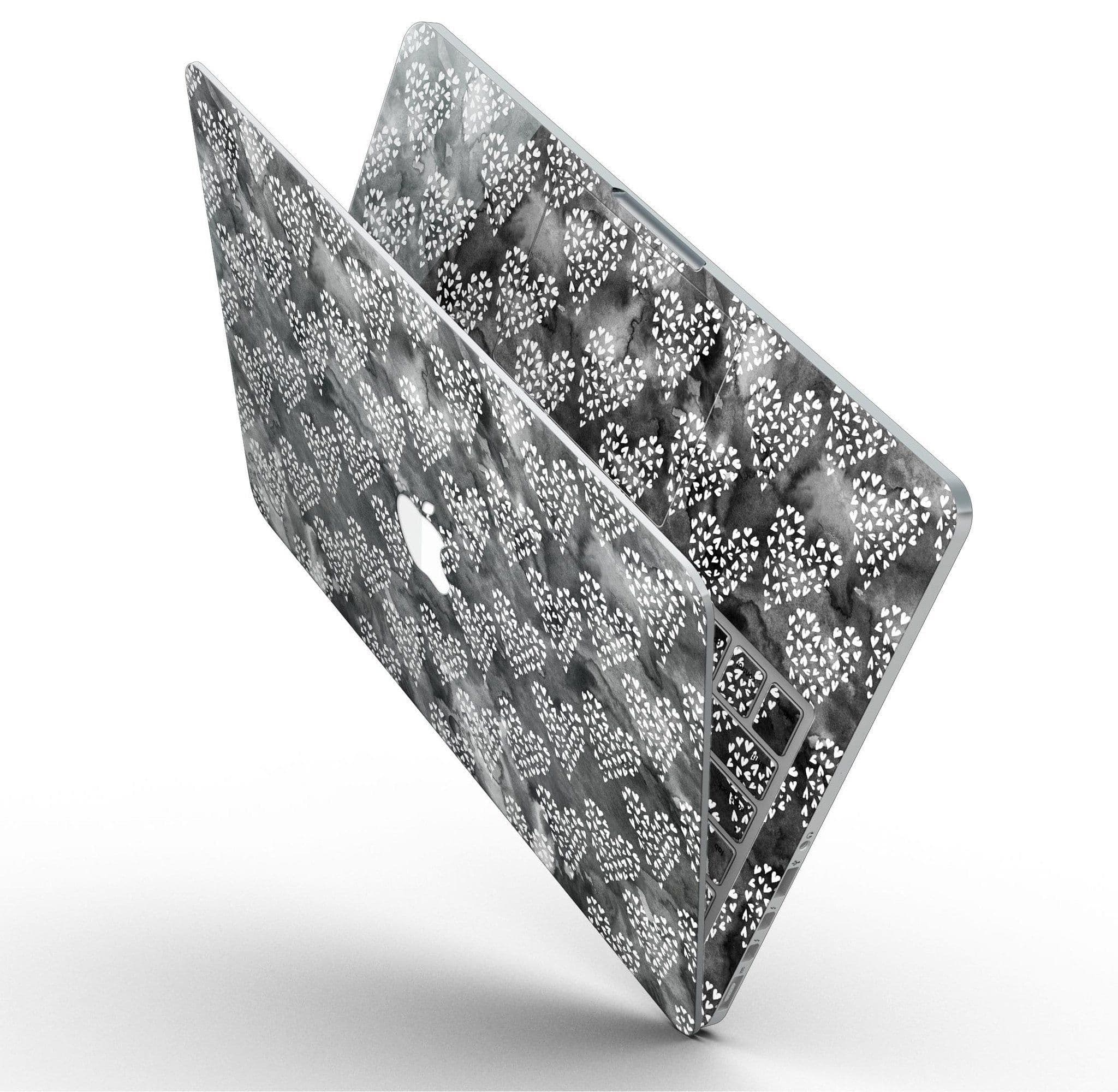 image-Black and White Watercolor Hearts - MacBook Pro with Retina Display