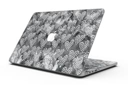 image-Black and White Watercolor Hearts - MacBook Pro with Retina Display
