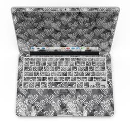 image-Black and White Watercolor Hearts - MacBook Pro with Retina Display
