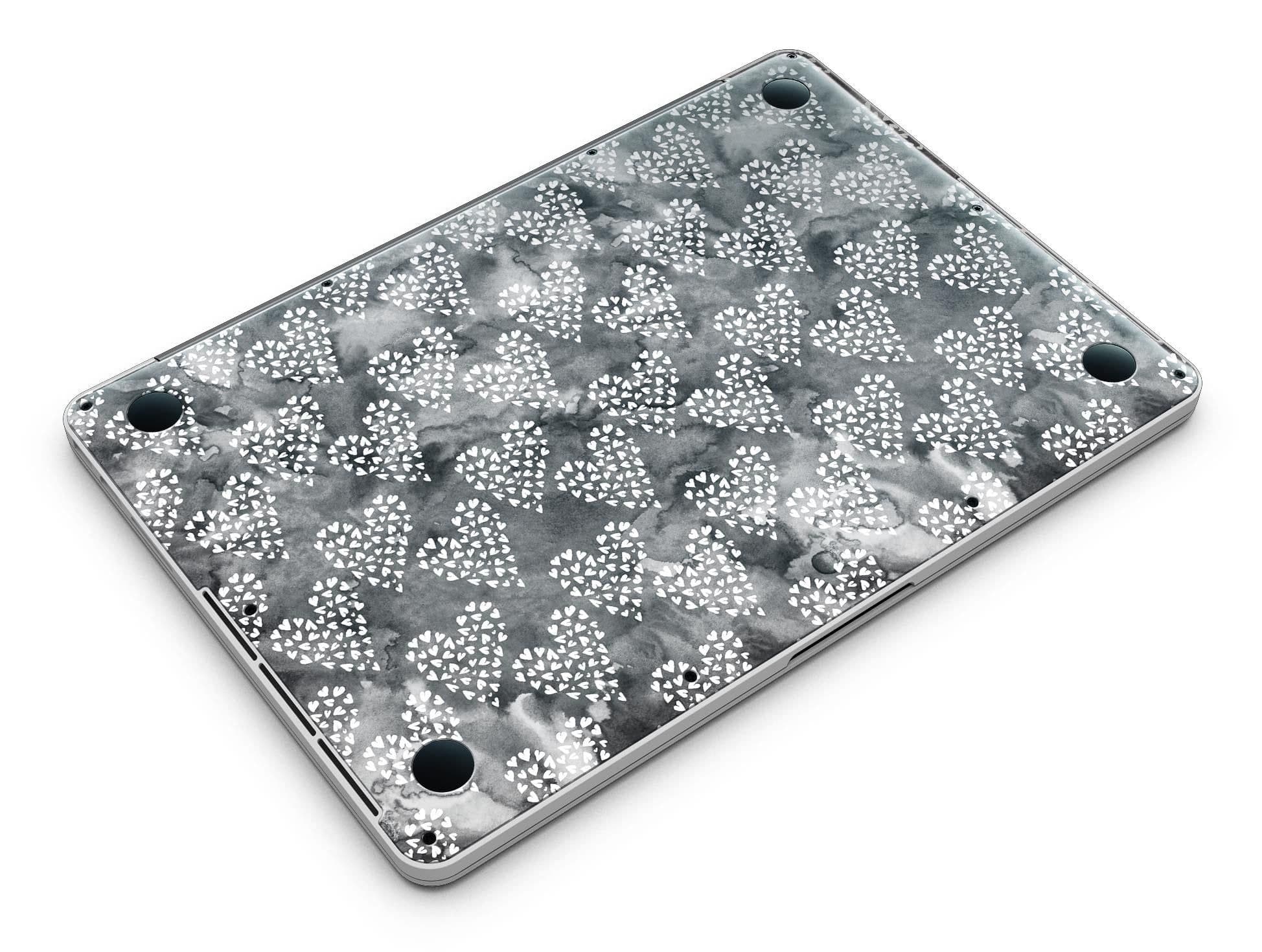 image-Black and White Watercolor Hearts - MacBook Pro with Retina Display