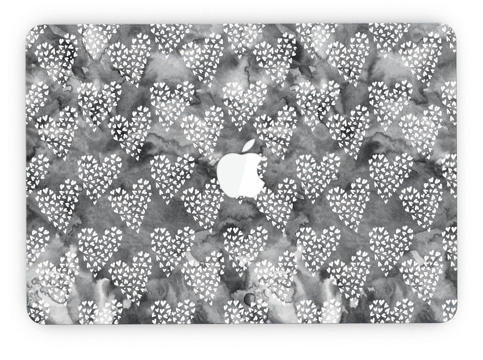 image-Black and White Watercolor Hearts - MacBook Pro with Retina Display